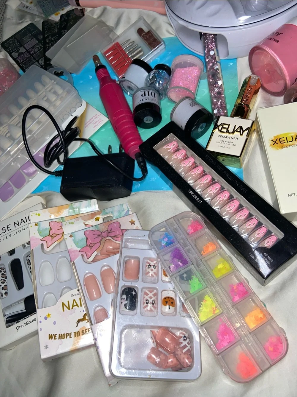 Pink Electric Nail Drill Kit with Accessories - Professional Nail Care